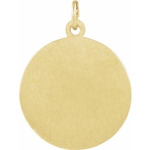 14K Yellow 22 mm Round St. Francis of Assisi Medal - Siddiqui Jewelers