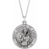 Sterling Silver 18 mm Round St. Francis of Assisi Medal Necklace - Siddiqui Jewelers