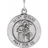 14K White 18 mm St. Gerard Medal - Siddiqui Jewelers