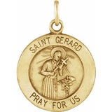 14K Yellow 18 mm St. Gerard Medal - Siddiqui Jewelers