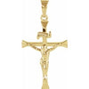 14K Yellow 24.5x16 mm Crucifix Pendant - Siddiqui Jewelers