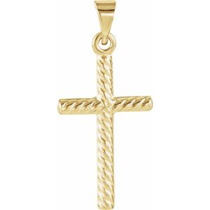 14K Yellow 12.3x8.5 mm Cross Pendant - Siddiqui Jewelers