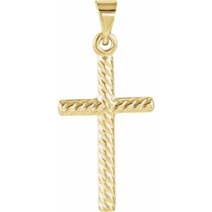 14K Yellow 32x20 mm Cross Pendant - Siddiqui Jewelers