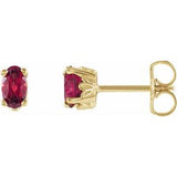 14K Yellow Mozambique Garnet Earrings-Siddiqui Jewelers