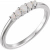 Sterling Silver Opal Graduated Five-Stone Ring - Siddiqui Jewelers