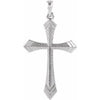 14K White 32x21 mm Cross Pendant - Siddiqui Jewelers