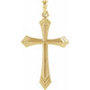 14K Yellow 32x21 mm Cross Pendant - Siddiqui Jewelers