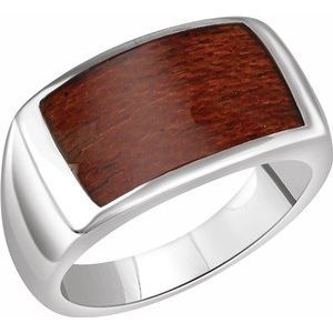 Sterling Silver Men's Rectangle Ring - Siddiqui Jewelers