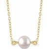 14K Yellow Freshwater Cultured Pearl 16-18" Necklace-Siddiqui Jewelers