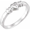 Sterling Silver Heart & Cross Chastity Ring Size 6-Siddiqui Jewelers