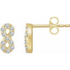 14K Yellow 1/6 CTW Diamond Infinity Earrings - Siddiqui Jewelers