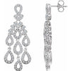 14K White 7/8 CTW Diamond Dangle Earrings - Siddiqui Jewelers