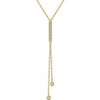 14K Yellow 1/10 CTW Diamond Bar Y 16-18" Necklace - Siddiqui Jewelers