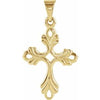 14K Yellow 24.5x17 mm Design Cross Pendant - Siddiqui Jewelers