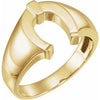 14K Yellow Men's Horseshoe Ring - Siddiqui Jewelers