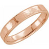 14K Rose 6 mm Flat Band with Hammer Finish & Milgrain  Size 10 - Siddiqui Jewelers