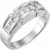 14K White 3/4 CTW Diamond Accented Men's Ring - Siddiqui Jewelers