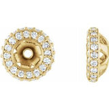 14K Yellow 1/5 CTW Diamond Earrings Jackets with 3.5 mm ID - Siddiqui Jewelers