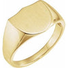 14K Yellow 14 mm Shield Signet Ring - Siddiqui Jewelers