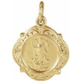 14K Yellow 12 mm St. Raphael Medal - Siddiqui Jewelers