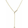 14K Yellow 1/10 CTW Diamond Y 16-18" Necklace - Siddiqui Jewelers