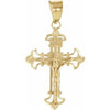 14K Yellow 23.5x17.5 mm Crucifix Pendant - Siddiqui Jewelers