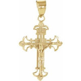 14K Yellow 23.5x17.5 mm Crucifix Pendant - Siddiqui Jewelers