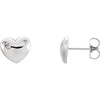 Sterling Silver .02 CTW Diamond Heart Earrings - Siddiqui Jewelers