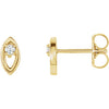 14K Yellow .05 CTW Diamond Solitaire Earrings - Siddiqui Jewelers