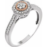 10K White & Rose 1/6 CTW Diamond Promise Ring - Siddiqui Jewelers
