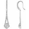 14K White 3/4 CTW Diamond Chandelier Earrings - Siddiqui Jewelers