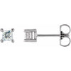 14K White 1/6 CT Natural Diamond Single Stud Earring-Siddiqui Jewelers
