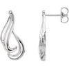 Sterling Silver & 14K White Freeform Earrings - Siddiqui Jewelers
