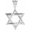 14K White 17x15.25 mm Star of David Pendant - Siddiqui Jewelers