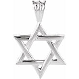 14K White 17x15.25 mm Star of David Pendant - Siddiqui Jewelers