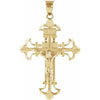 14K Yellow 36x27.5 mm Crucifix Pendant - Siddiqui Jewelers