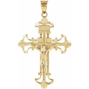 14K Yellow 36x27.5 mm Crucifix Pendant - Siddiqui Jewelers
