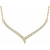 14K Yellow 1/6 CTW Diamond "V" 16-18" Necklace - Siddiqui Jewelers