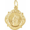 14K Yellow 12.14x12.09 mm Scapular Medal - Siddiqui Jewelers