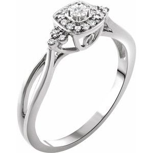 10K White .05 CTW Diamond Promise Ring - Siddiqui Jewelers