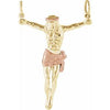 14K Yellow 34.5x25 mm Crucifix Pendant - Siddiqui Jewelers