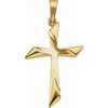 14K Yellow 25.5x18 mm Cross Pendant - Siddiqui Jewelers