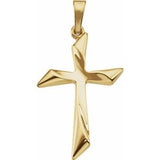 14K Yellow 25.5x18 mm Cross Pendant - Siddiqui Jewelers