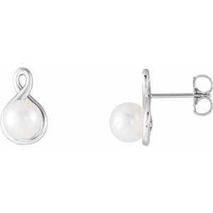 Sterling Silver Pearl Earrings - Siddiqui Jewelers