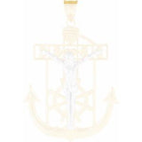 14K Yellow & White 46.5x38 mm Mariner's Crucifix Pendant - Siddiqui Jewelers