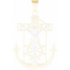 14K Yellow & White 32x24 mm Mariner's Crucifix Pendant - Siddiqui Jewelers