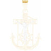 14K Yellow & White 21.5x18 mm Mariner's Crucifix Pendant - Siddiqui Jewelers