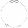 14K White 1/6 CTW Diamond Infinity-Inspired 8" Bracelet - Siddiqui Jewelers