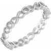 14K White Infinity-Inspired Band Size 7 - Siddiqui Jewelers