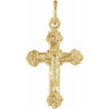 14K Yellow 14x9 mm Children's Crucifix Pendant-Siddiqui Jewelers